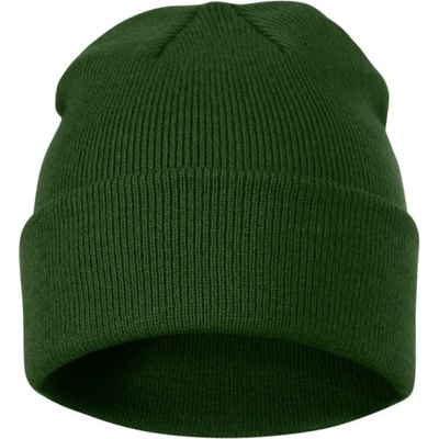 MALFINI Čepice Beanie, sex MAL-31506XX Zelená lahvově