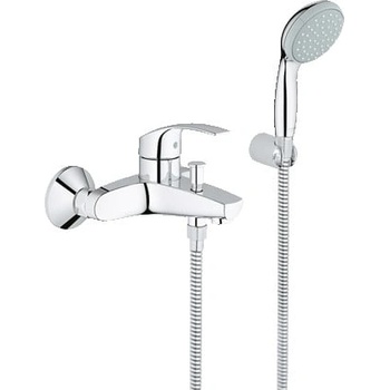 GROHE Смесител Grohe Eurosmart, вана-душ, с ръчен душ, шлаух и поставка, месинг (33302002)