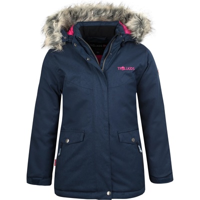 Trollkids Детско палто Trollkids Girl's Oslo Coat XT Coat - Navy / Magenta - размер 164 (EU) (703-2233-0219)