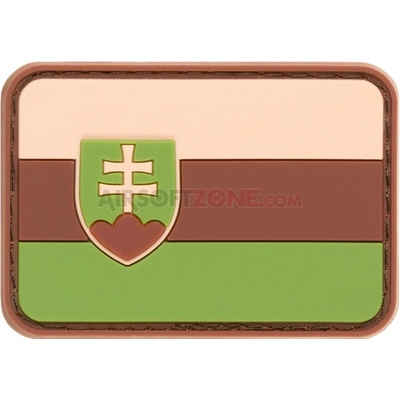 Gumová nášivka Jackets to Go vlajka Slovensko - multicam