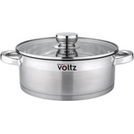 Voltz Тенджера Oliver Voltz OV51210Q20, 2 л, 20 x 7 см, Плитка, Индукция, Дебело дъно, Инокс (OV51210Q20)