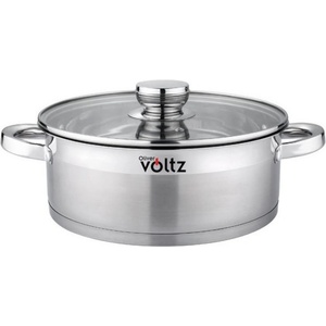 Voltz Тенджера Oliver Voltz OV51210Q20, 2 л, 20 x 7 см, Плитка, Индукция, Дебело дъно, Инокс (OV51210Q20)