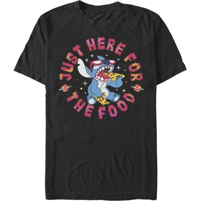 Черна мъжка тениска Disney Classics Stitch Pizza ZOOT. Fan | Cheren | МЪЖЕ | L