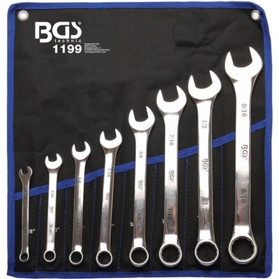 BGS technic Súprava ch kľúčov vidlica-očko WHITWORTH 1/8" WW - 9/16" WW 8 ks BGS 1199