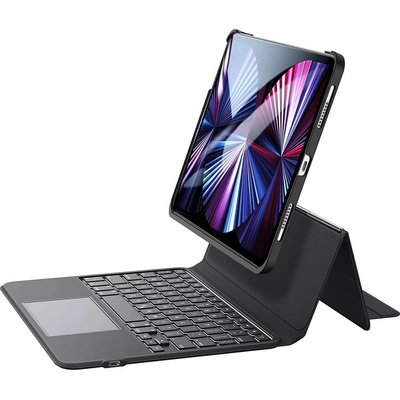 ESR Ascend Bluetooth Keyboard with Trackpad Case - калъф с клавиатура, тракпад и поставка за iPad Pro 11 M1 (2021), iPad Pro 11 (2020), iPad Pro 11 (2018), iPad Air 5 (2022), iPad Air 4 (2020) (черен)
