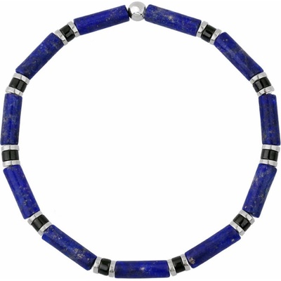 Manoki Luxusní pánský náramek s lapis lazuli Antonio BA1234SN/21 21 cm Modrá