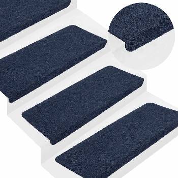 vidaXL Самозалепващи стелки за стълби, 30 бр, синьо, 65x24, 5x3, 5 см (3365919)