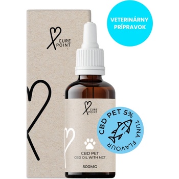 Cure Point CBD PET 5% olej pre psov a mačky s príchuťou tuniaka 10 ml