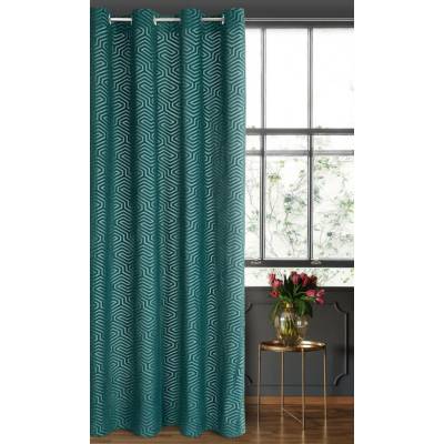 Pierre Cardin ZÁVĚS NA KROUŽCÍCH PIERRE CARDIN INGA 140X250 CM ZELENÁ