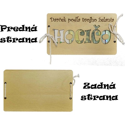 Drevená obálka na peniaze - Darček podľa tvojho želania - Hocičo