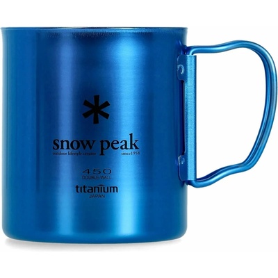 Snow Peak termohrnček Titanium Double Wall 450 ml Mug blue