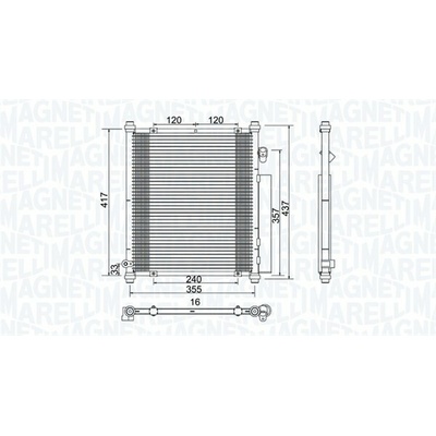Kondenzátor klimatizace MAGNETI MARELLI 350203907000