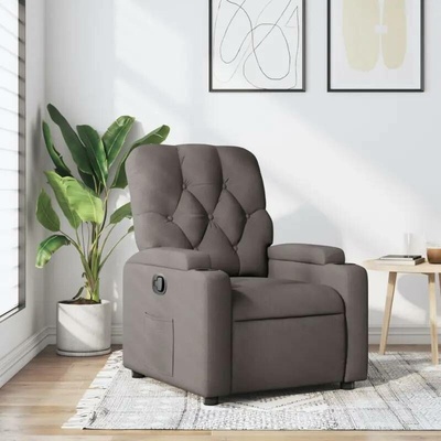 vidaXL 372487 Polohovací taupe textil
