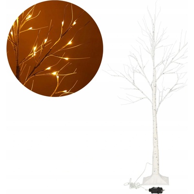 SPRINGOS LED stromček Breza 120cm 48LED IP44 teplá biela