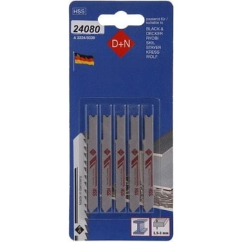 Levior Plátky do přímočaré pily HSS B&D 50/1mm 5ks 11012