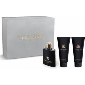 Trussardi UOMO - Подаръчен комплект за мъже: 100мл тоалетна вода + 100мл део спрей + 200мл шампоан и душ гел
