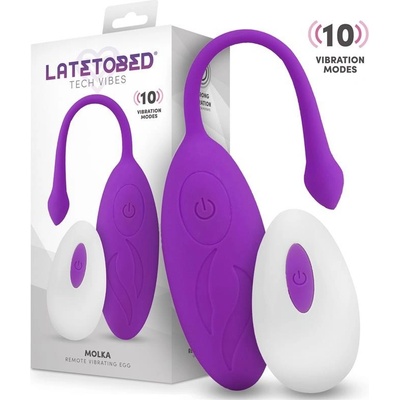 LateToBed Molka Vibrating Egg with Remote Control Purple