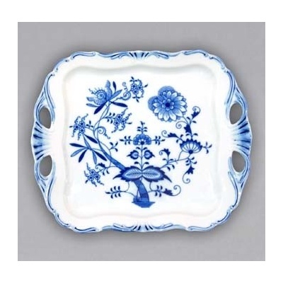 Český porcelán Dubí Cibulák podnos Aida čtvercový 30cm