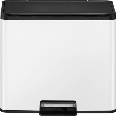 EKO-Europe Кош за разделно събиране на отпадъци EKO ESSENTIAL с педал (2 х 15 л) - бял (EKO 822863 -White)