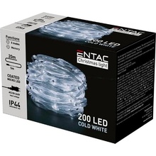 ENTAC Nano LED vánoční řetěz 20 m, venkovní, studené světlo, 200 LED