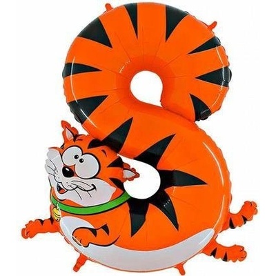 Grabo Nafukovací balónek kočka číslo 8 pro děti 102cm