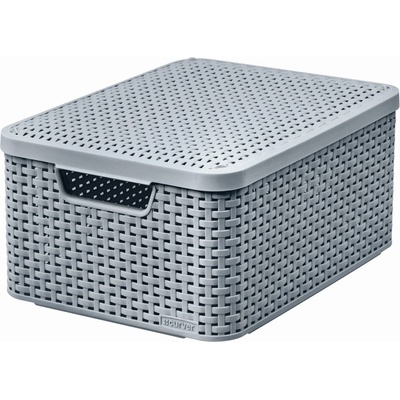Curver Style M úložný box s vekom 39,3 x 29,3 x 18,7 cm svetlo sivá 03618-099
