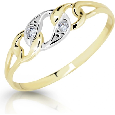 Cutie Jewellery gold prsten Z6735 1242 ze zlata se zirkony Žlutá