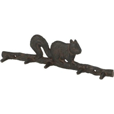 Esschert Design Veverka na větvi 36 x 11 x 4 cm hnědý