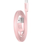 USAMS Кабел Usams U2 Micro Flat Data, от USB-A (м) към micro USB (м), 1.2м, розов (SJ201MIC05)