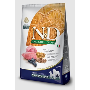 N&D Ancestral Grain DOG Adult M/L Lamb & Blueberry 24 kg