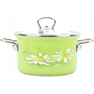 Belis Smaltovaný hrnec se skl. poklicí Daisy 20 cm 3,6 l