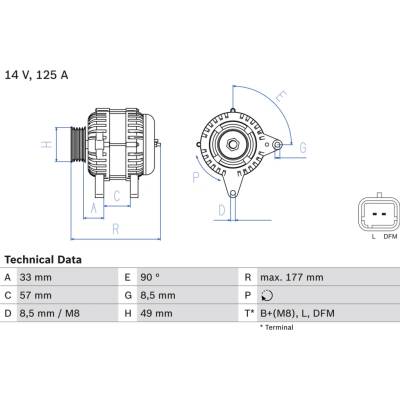 Alternátor BOSCH 0 986 080 270