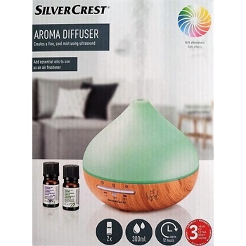 Silvercrest Aroma difuzér SADH A1 dřevo (s průhledným víkem) 300 ml