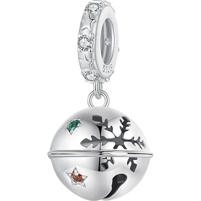 P&J Jewellery Stříbrný visací přívěsek Vánoční baňka SB133