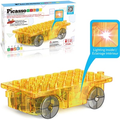 Picasso Tiles Magnetická stavebnice 360° motorový podvozek pro auta