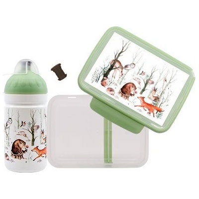 Set R&B box a fľaša Lesné zvieratká 500ml