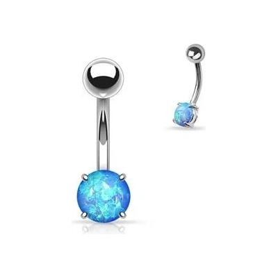 Šperky4U piercing do pupíku opál modrý WP01314-OP06