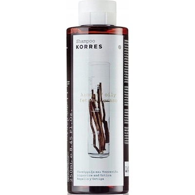 Korres Shampoo Liquorice and Urtica pro mastné vlasy s lékořicí a kopřivou 250 ml