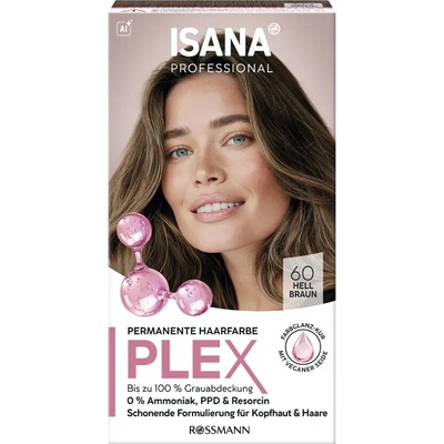 Isana Professional Plex barva na vlasy 60 Světle hnědá
