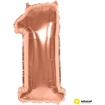 Nafukovací balónek číslice 1 Rose gold 60 cm