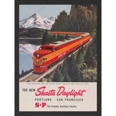autor Plagát, Obraz - The New Shasta Daylight Train (Vintage Transport), 30 × 40 cm