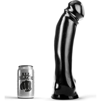 Реалистично дилдо с нежна повърхност, 33см. - All Black Dildo (D-222830)
