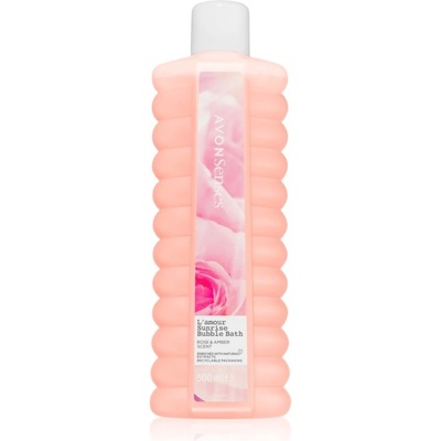 Avon Senses L´Amour Sunrise pěna do koupele s vůní růže a ambry 500 ml