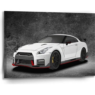 Sablio Obraz Nissan GTR 35 Sivý - 90x60 cm