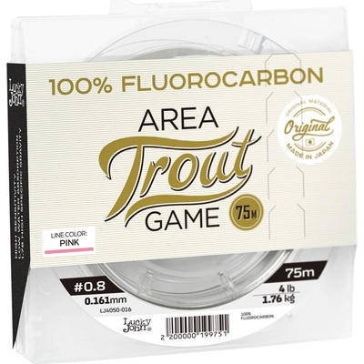 Lucky John FLUOROCARBON AREA TROUT GAME PINK Line 75 m 0,234 mm 3,79 kg
