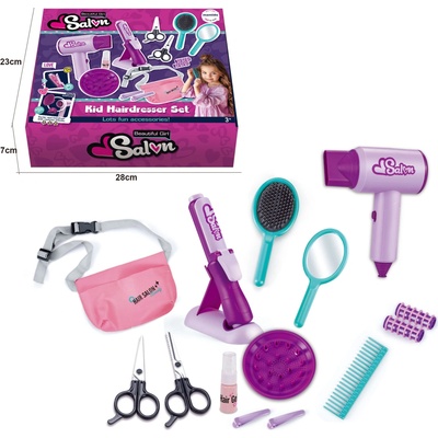 Mamido Dětský kadeřnický set s fénem a kulmou se světly Hairdresser Set MT1364