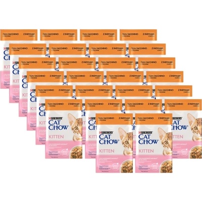 CAT CHOW pre mačiatka s morkou a cuketou v želé 26 x 85 g