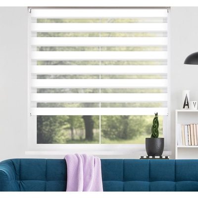 FOA Roleta Deň a noc, STANDARD, Biela silk, A 090 50 x 150 cm