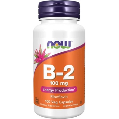 NOW Vitamin B-2, 100 mg, 100 капсули, Now