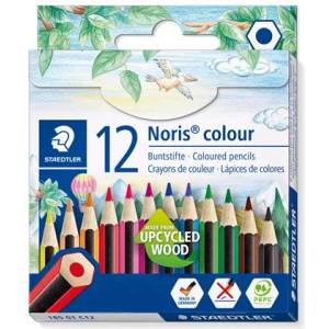 STAEDTLER Комплект цветни моливи, шестоъгълни, с половин дължина, STAEDTLER "Noris Colour 185", 12 различни цвята 185 01 C12 (185 01 C12)